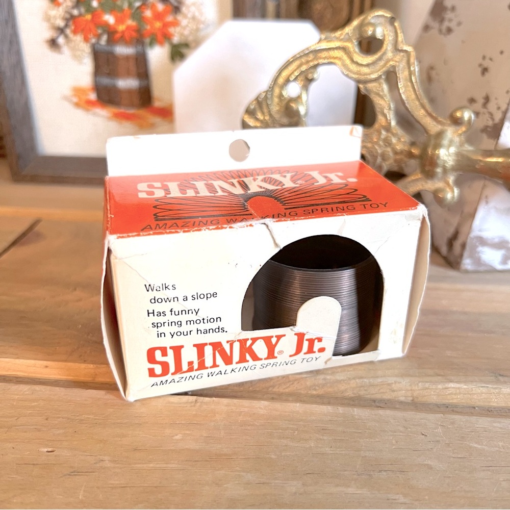 Vintage 1960-70’s Slinky Mini in Original Box Metal Slinky Toy